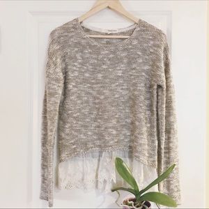 Knit + Lace Sweater